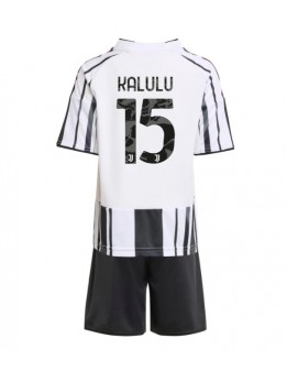 Juventus Pierre Kalulu #15 Replika Hemmakläder Barn 2025-26 Kortärmad (+ byxor)